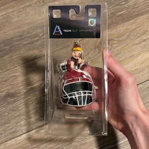 Team Elf Ornament with Helmet NIB